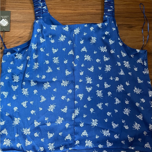 *NWT* Vince Camuto Floral Rutched Strap Tank Top Size XXL - Picture 7 of 7